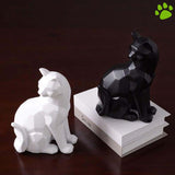 chats en résine noir et blanc monsieur fripouille