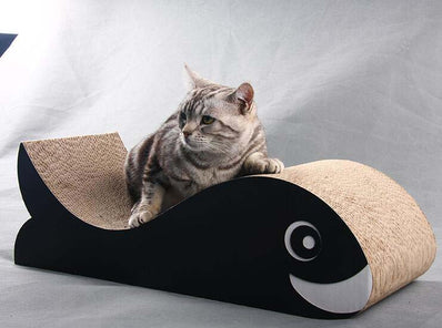 Griffoir en carton pour chats forme poisson_Flipper