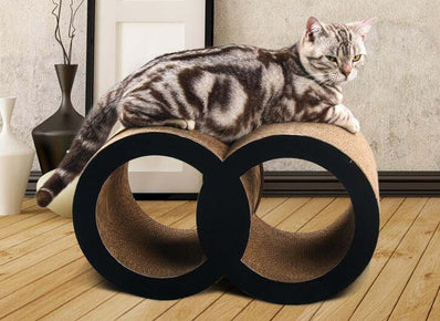 Griffoir en carton pour chats style tunnel_Simba