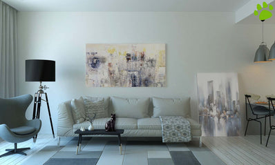 sculpture chat en résine blanc